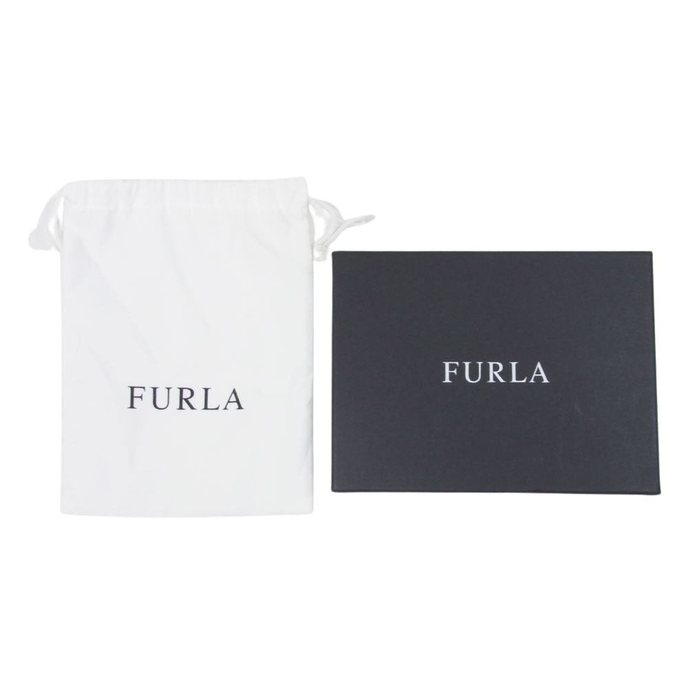 Furla フルラ ラウンドジップ 二つ折り 財布 コインケース ピンク系【中古】