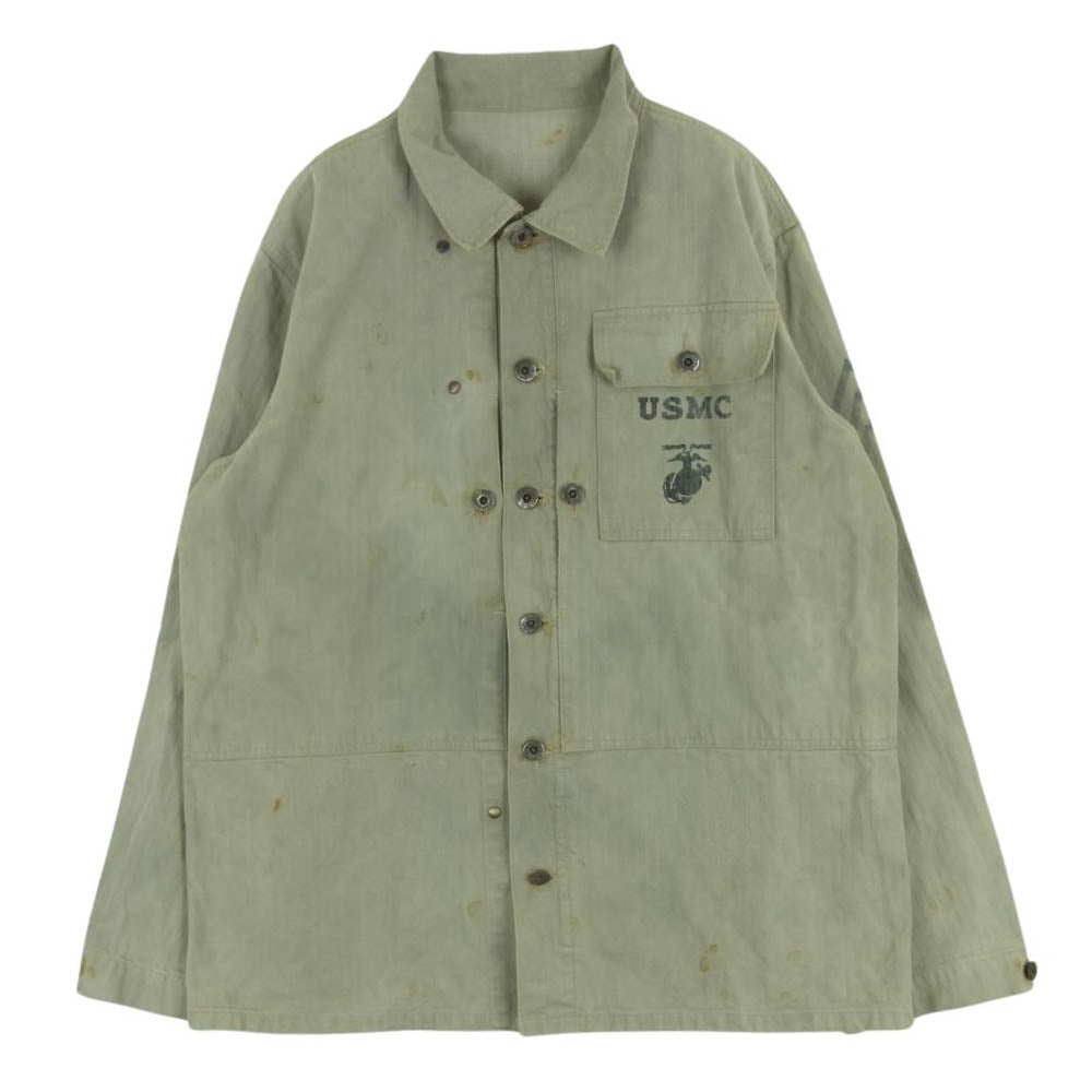 ミリタリー 40s USMC M-44 HBT ヘリンボーン ミリタリー ジャケット 