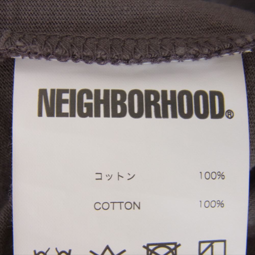 NEIGHBORHOOD ネイバーフッド DRIP C-TEE SS ペイント ロゴ プリント 半袖 Tシャツ グレー系 S【美品】【中古】