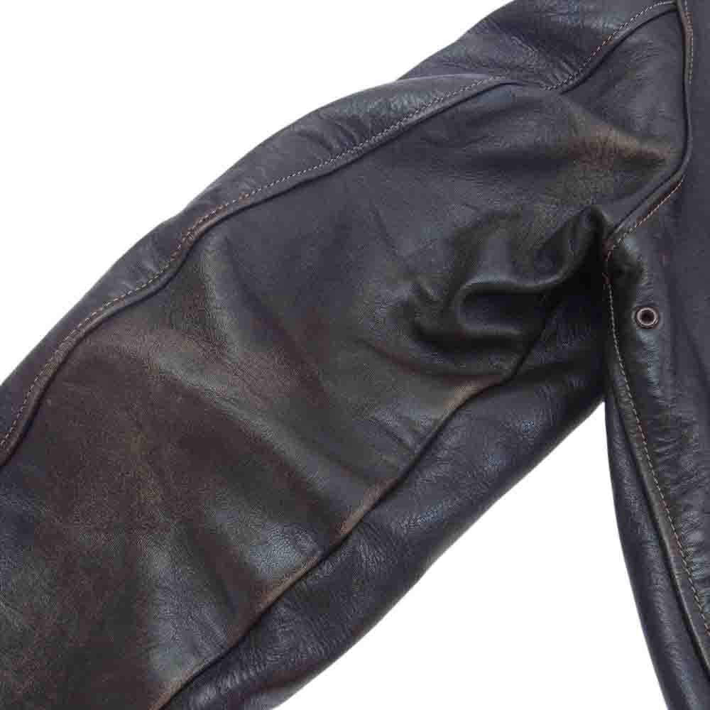 レインボーカントリー 30-1415 A-2 ROUGH WEAR ラフウェア 実名復刻 MIDDLETOWN,PA. レザージャケット フライト ジャケット ブラウン系 36【中古】