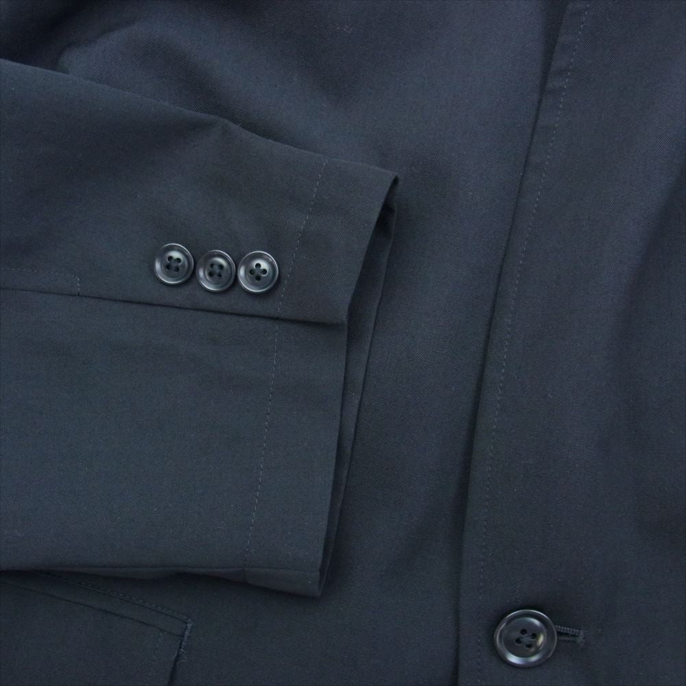 Yohji Yamamoto POUR HOMME ヨウジヤマモトプールオム 17AW HK-J40-100 スタンドフラシ襟 ウールギャバ ロングジャケット コート ブラック系 2【中古】