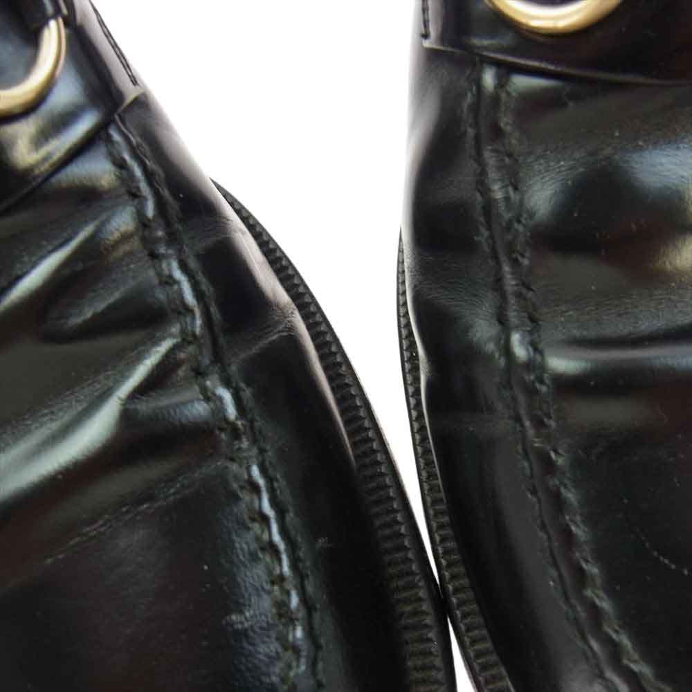 GUCCI グッチ ビット ローファー レザー シューズ ブラック系 8.5【中古】