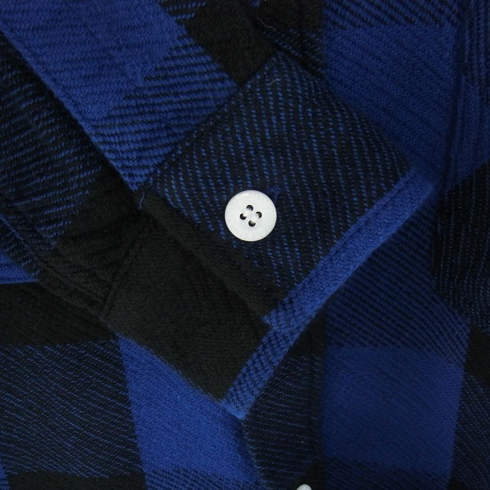 STANDARD CALIFORNIA スタンダードカリフォルニア SD FLANNEL CHECK SHIRTS チェック ヘビー フランネル 長袖 シャツ ブルー ブルー系 ブラック系 M【美品】【中古】