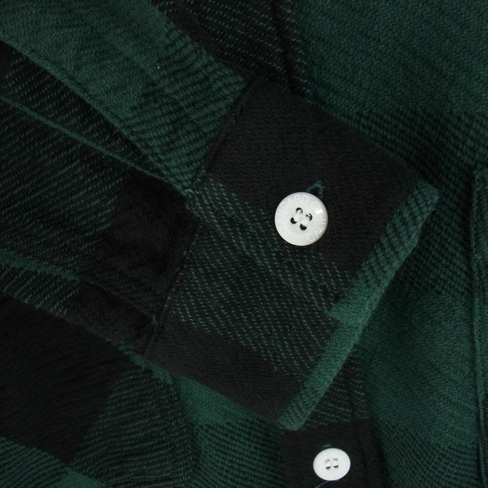 STANDARD CALIFORNIA スタンダードカリフォルニア SD FLANNEL CHECK SHIRTS チェック ヘビー フランネル 長袖 シャツ グリーン グリーン系 M【美品】【中古】