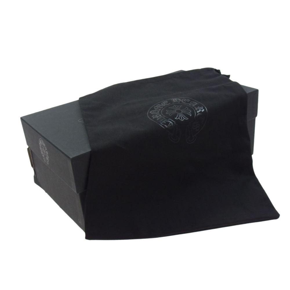 CHROME HEARTS クロムハーツ(原本無) SNEAKER MID TOP LTHR ダガー サイドゴア レザー スリッポン スニーカー ブラック系 37【中古】