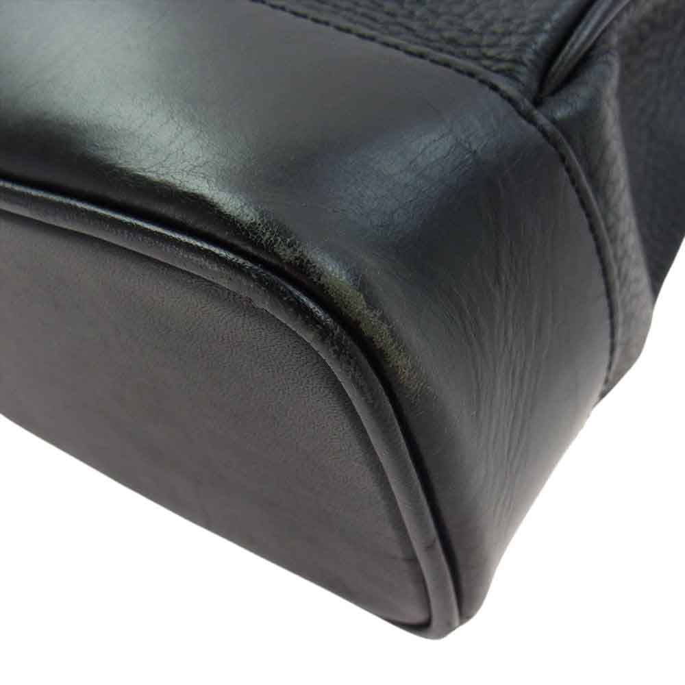 ファニー ベルト レザー トート ハンドバッグ ブラック系【中古】