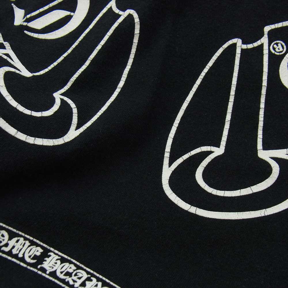 CHROME HEARTS クロムハーツ(原本無) 国内正規品 Horseshoe L/S Tee ホースシュー プリント ロングスリーブ ポケット Tシャツ カットソー ブラック系 XL【中古】