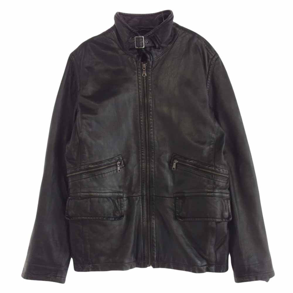 バナナ リパブリック レザー ライダース ジャケット ラムレザー メンズ