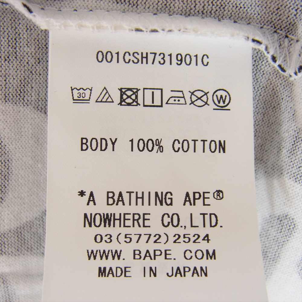A BATHING APE アベイシングエイプ 001CSH731901C × COACH コーチ 総柄 Tシャツ ブラック系 M【極上美品】【中古】