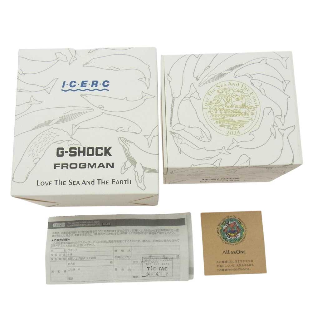 CASIO G-SHOCK カシオ ジーショック GW-8201K-7JR MASTER OF G-SEA FROGMAN フロッグマン ICERC Japan コラボレーションモデル 30周年記念 2024 ISO200M防水 ソーラー駆動 ホワイト系【新古品】【未使用】【中古】