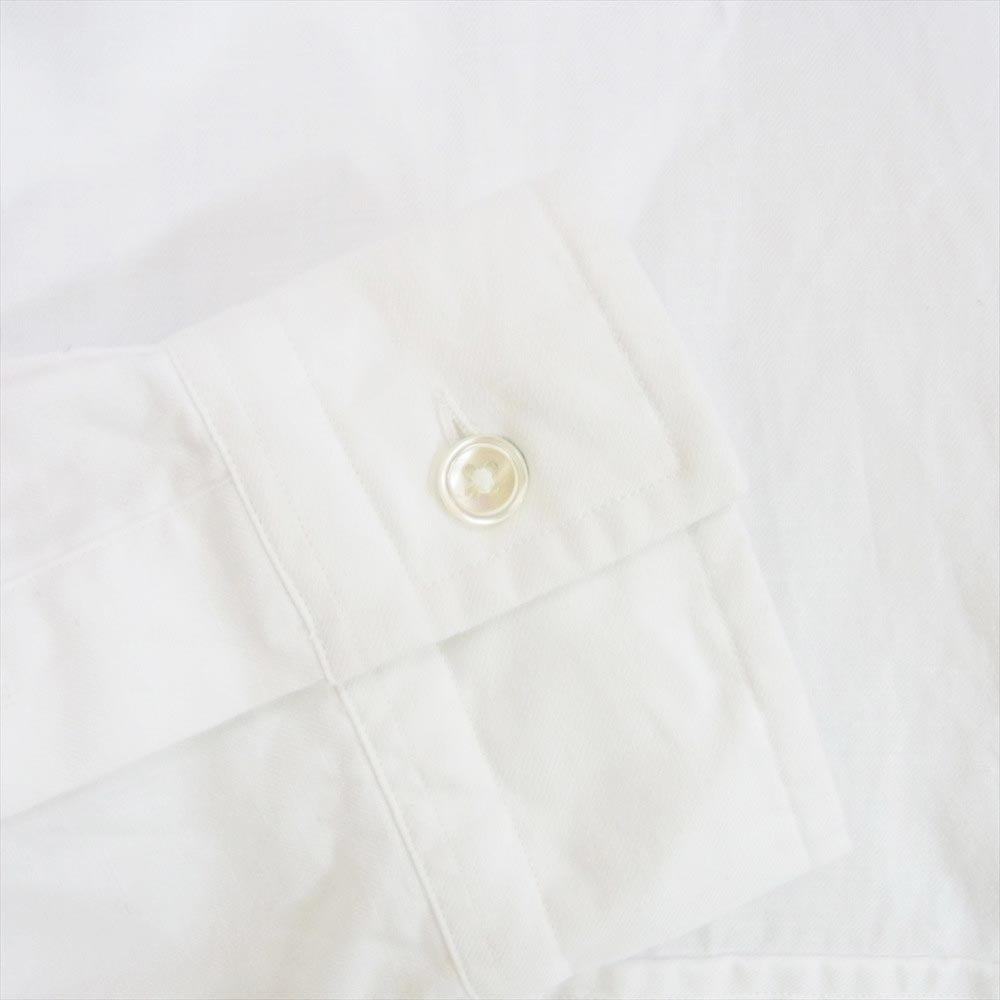 PORTER CLASSIC ポータークラシック PC-016-2772-0090-0014 ROLL UP LINEN COTTON SHIRT ロールアップ リネン コットン 長袖 シャツ ホワイト系 L【新古品】【未使用】【中古】