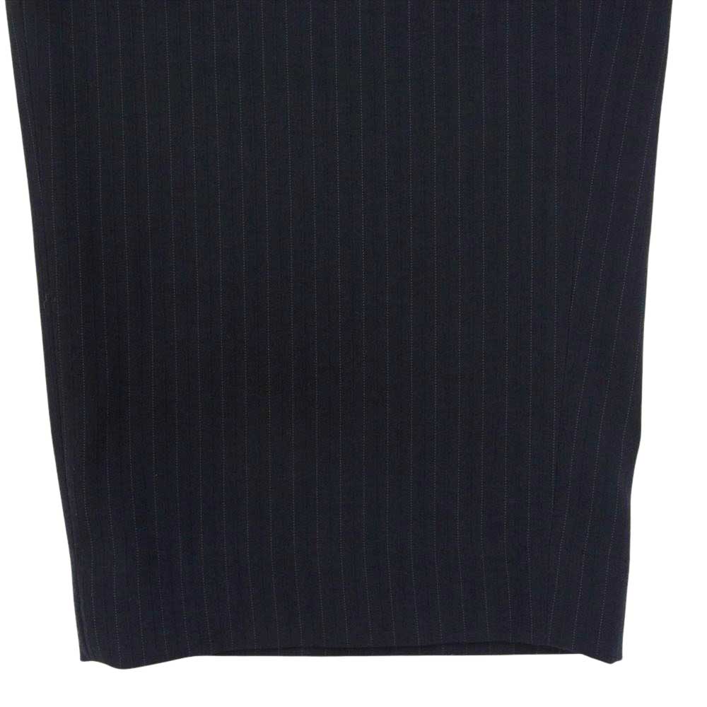 メゾンスペシャル 21211265111 American Sleeve Stripe Jumpsuit アメリカンスリーブ アメスリ ストライプ サイドスリット テーラード オールインワン オーバーオール ジャンプスーツ ブラック系 M【中古】