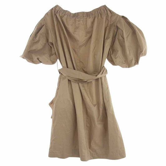 フレイアイディー FWFO232025 23年モデル バルーン スリーブ ドレス 半袖 ワンピース ベージュ系 0 【中古】
