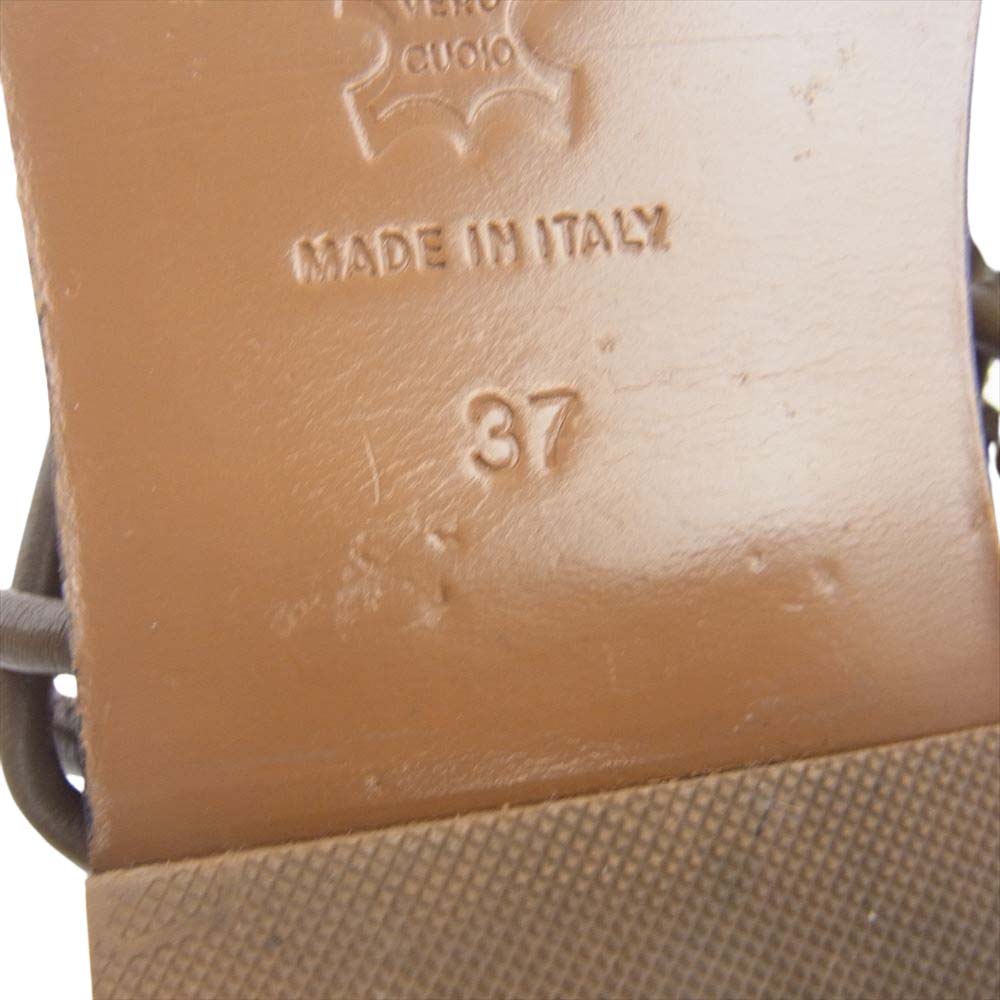 エーティーピー ALEZIO 編み上げ サンダル ブラウン ブラウン系 37【中古】