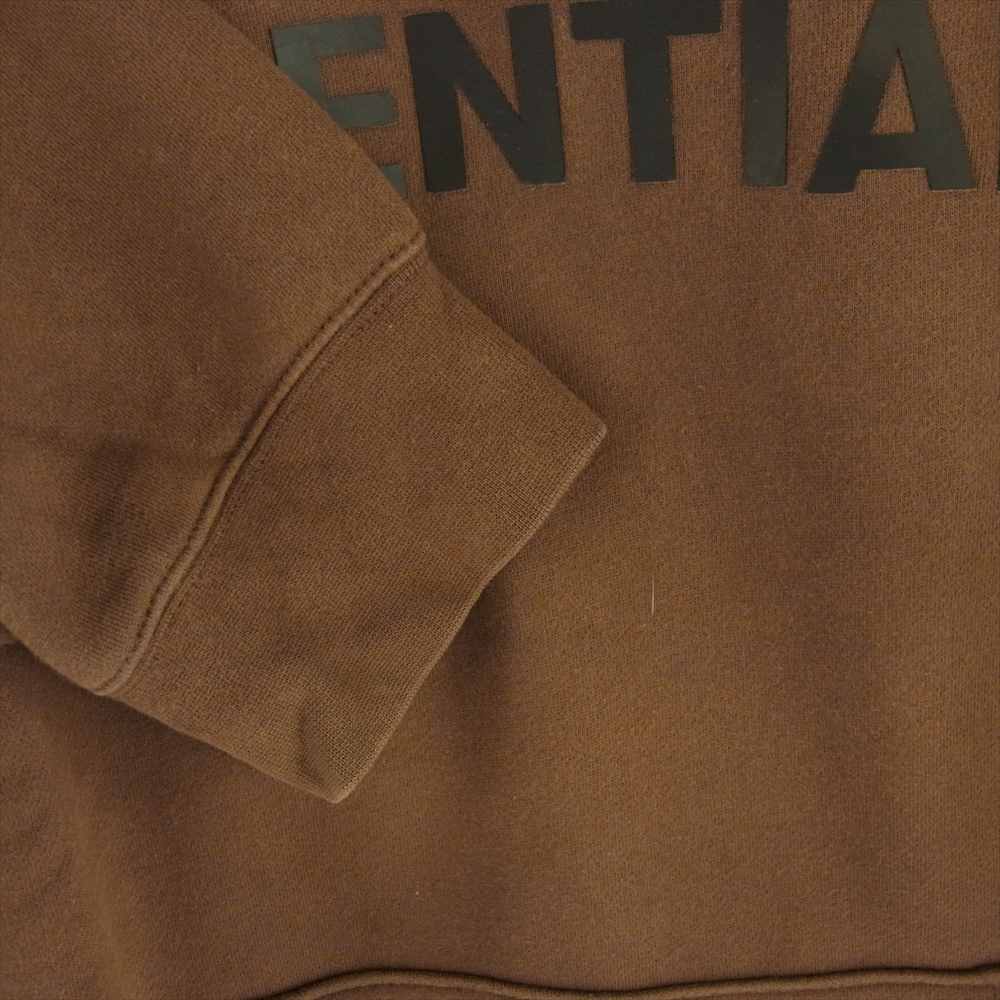 FEAR OF GOD フィアオブゴッド FOG Essentials Rubber Logo Hoodie エフオージーオー エッセンシャルズ ラバー ロゴ フーディ パーカー ブラウン系 XXL【中古】