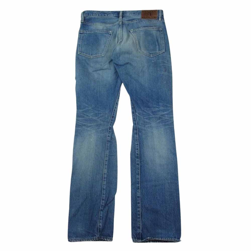 HYSTERIC GLAMOUR ヒステリックグラマー 0231AP02 PF加工 クラッシュ ペイント スタッズ ボタンフライ デニム パンツ インディゴブルー系 30【中古】