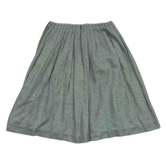 mina perhonen ミナペルホネン GS5057 sesame コットン フレア ギャザー スカート グレー系 F【中古】