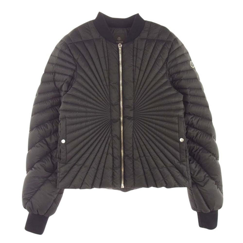 Rick Owens リックオウエンス 23AW I209N1A00001 × MONCLER RADIANCE FLIGHT JACKET  モンクレール ラディアンス ダウン フライト ジャケット ブラック系 2【美品】【中古】