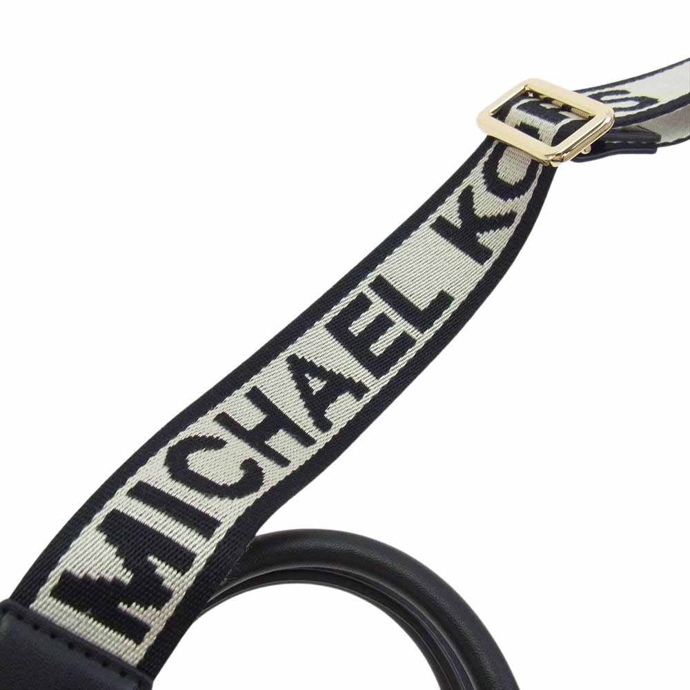 Michael Kors マイケルコース 35S4G7ZC5L MIRELLA SM SHOPPER TZ XBODY LEATHER ミレラ レザー ショッパー クロスボディ エクストラスモール 2WAY ショルダーバッグ ブラック系【美品】【中古】