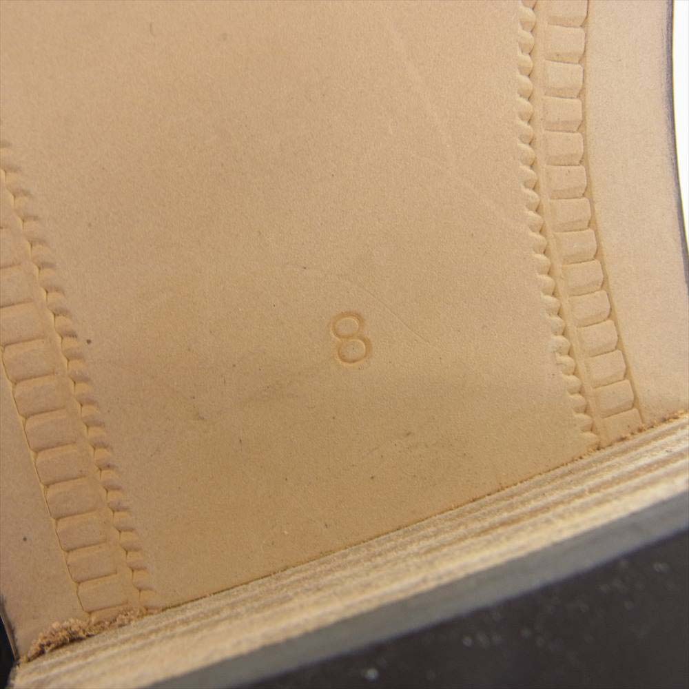 トラッカーズ ジップ アップ レザー クロコ 型押し ウエスタン ブーツ ブラック系 8【中古】