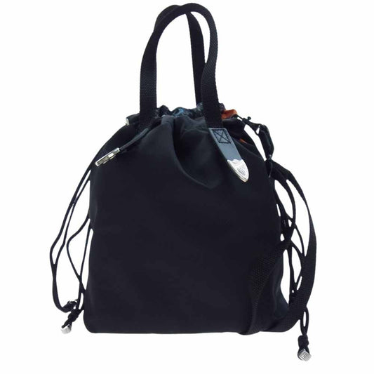 TOGA トーガ 24AW TZ242-AG971 Too トゥー Print Drawstring Bag プリント ドローストリング 2WAY ショルダー ハンド バッグ ブラック系 マルチカラー系【美品】【中古】