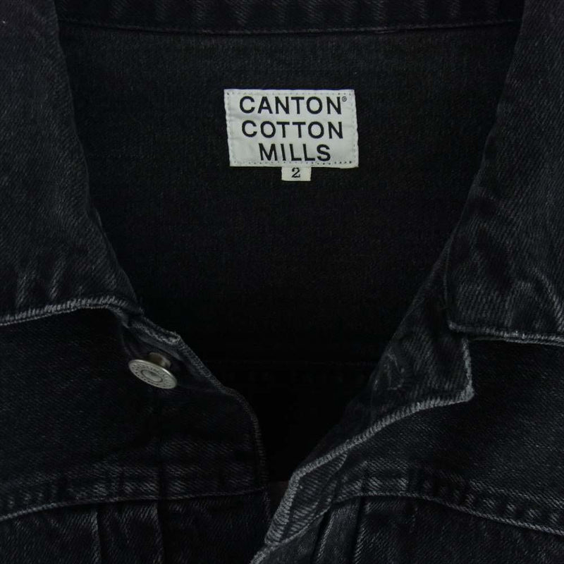 キャントン CNCM-H30L-3310002 CANTON COTTON MILLS キャントン コットンミルズ 1st 先染め デニム ジャケット  ブラック系 2【中古】