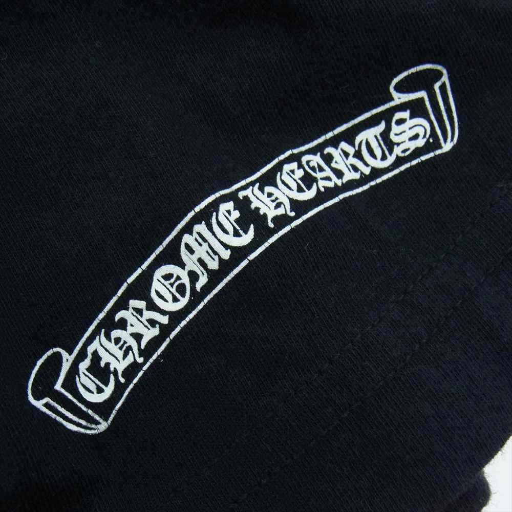 CHROME HEARTS クロムハーツ(原本無) 大阪限定 Osaka Scroll Label Logo Tee スクロールラベルロゴ ポケット 半袖Tシャツ ブラック系 XL【中古】