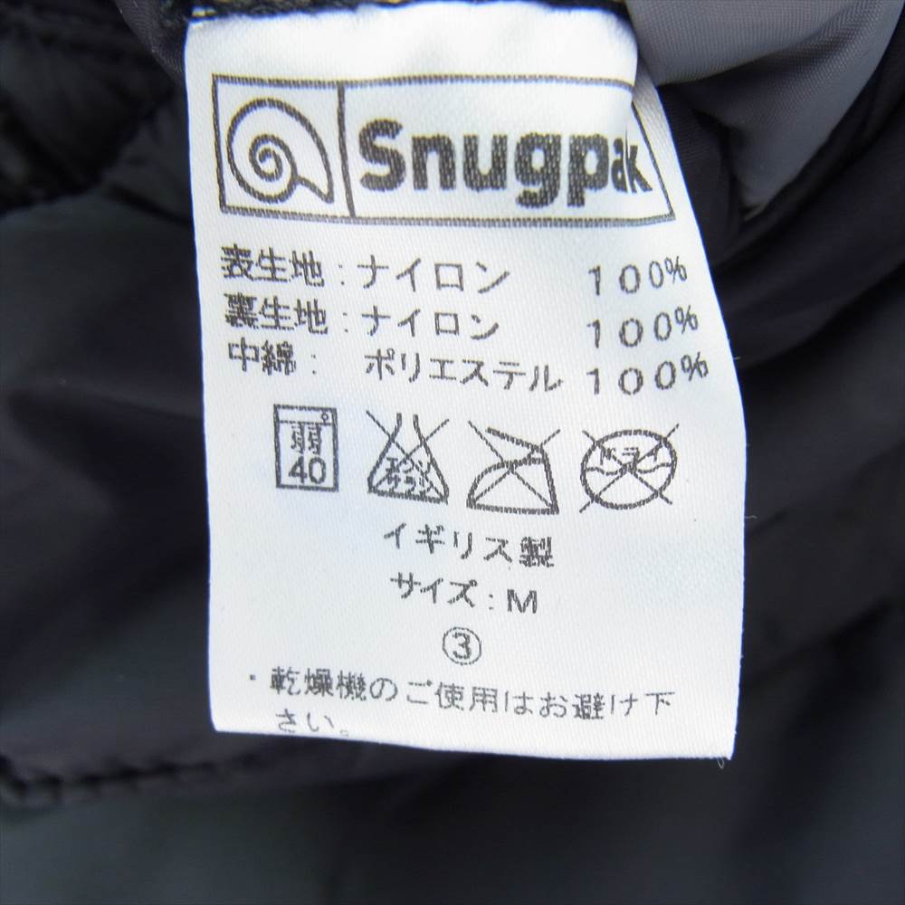 スナグパック AIRPAKVEST イギリス製 リバーシブル 中綿 ベスト ブラック系 グレー系 M【中古】