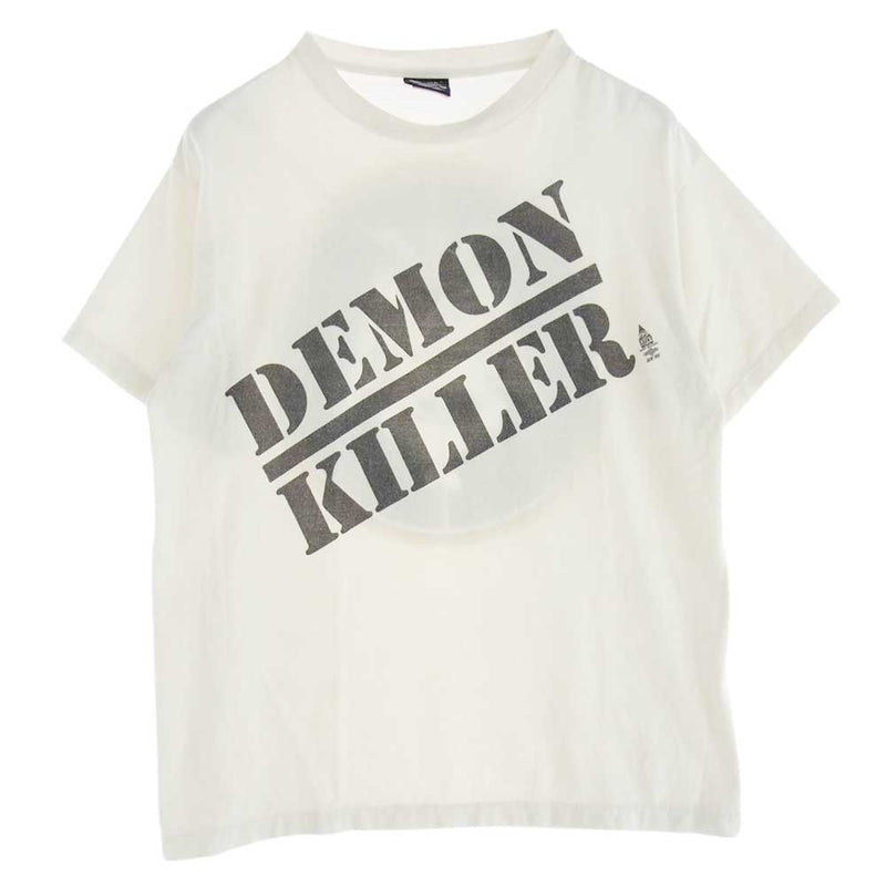 SAINT MICHAEL セントマイケル 22SS SM-S22-0000-005 S/S Tee Demon Killer デーモンキラー  プリント 半袖 Tシャツ ホワイト系 L【中古】