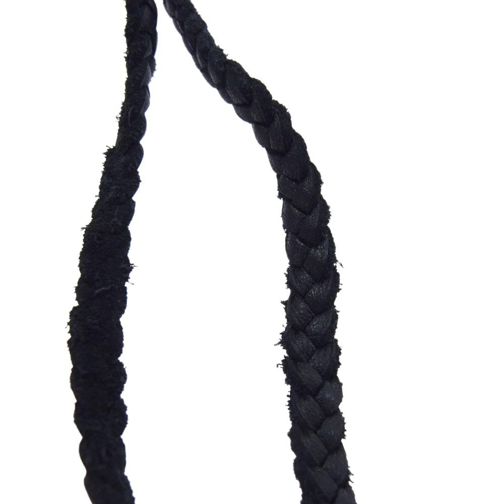 CHROME HEARTS クロムハーツ(原本無) LEATHER BRAID スクロール レザー ブレード ネックレス【中古】