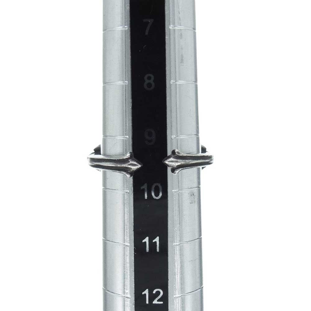 CHROME HEARTS クロムハーツ(原本無) BABY CLSC DBL FLRL CRS ベイビークラシック ダブルフローラルクロス リング 9.5号【中古】