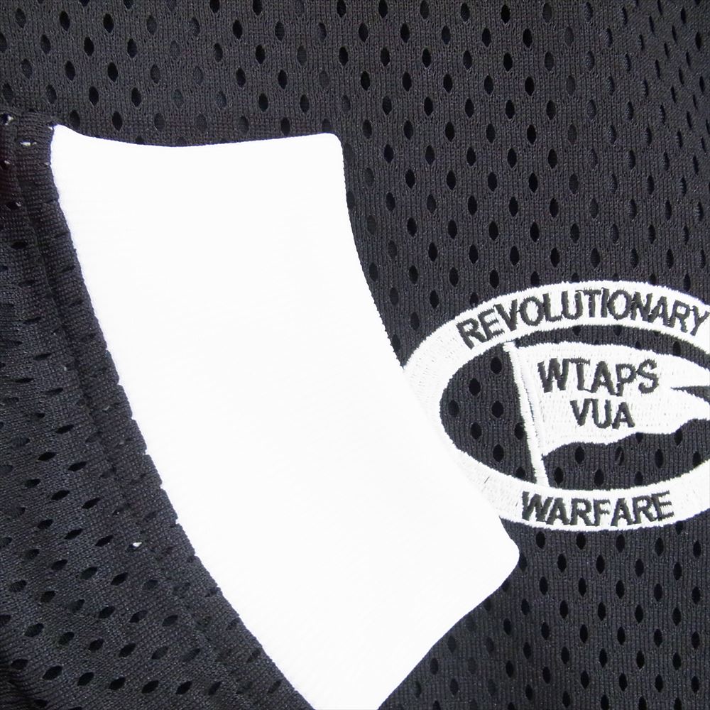 WTAPS ダブルタップス 22AW 222ATDT-CSM06 Netminder / LS / Poly. LLW メッシュ ロゴ ワッペン 96 ナンバリング ホッケーシャツ 長袖 Tシャツ ブラック系 X03【新古品】【未使用】【中古】