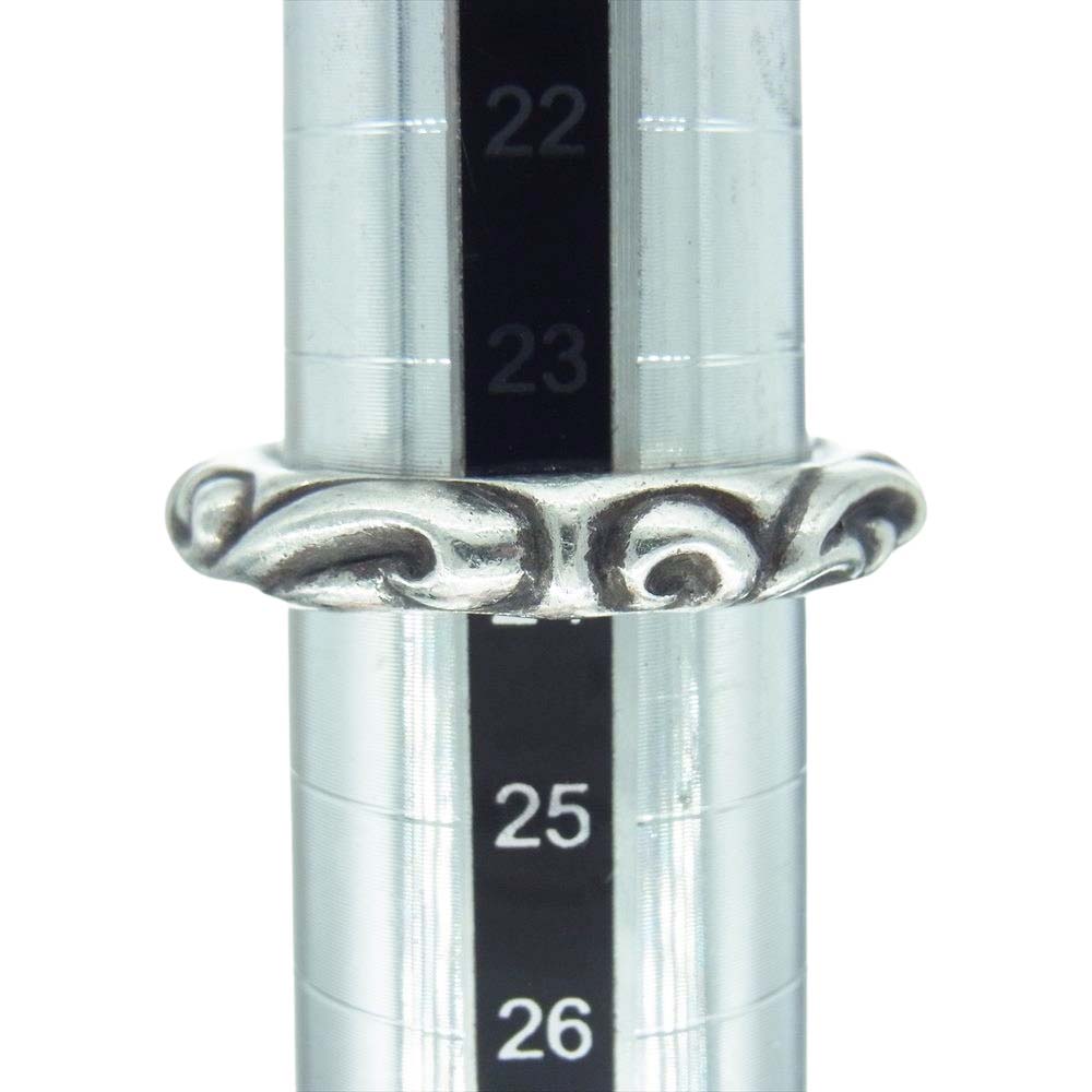 CHROME HEARTS クロムハーツ(原本無) SCRL BAND スクロール バンド リング 24号【中古】