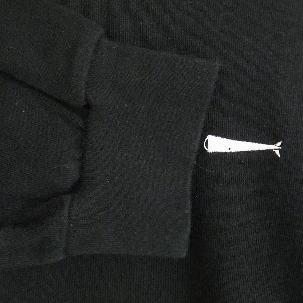 DESCENDANT ディセンダント 22AW 222ATDS-CSM15 CYLINDER TURTLE NECK LS CACHALOT 刺繍 タートルネック ロングスリーブ 長袖 Tシャツ ブラック系 2【中古】