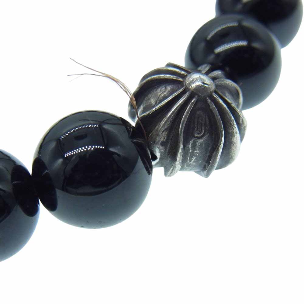 CHROME HEARTS クロムハーツ(原本無) BEAD 10mm ビーズ ブラックトルマリンビーズ ブレスレット【中古】