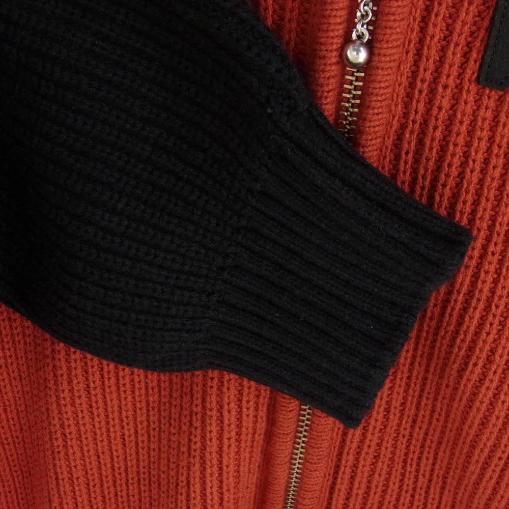 ダイリク 24SS 24SS K-6 HOLLYWOOD DRIVERS KNIT ハリウッド ジップアップ ドライバーズ ニット オレンジ系 ブラック系 L【中古】