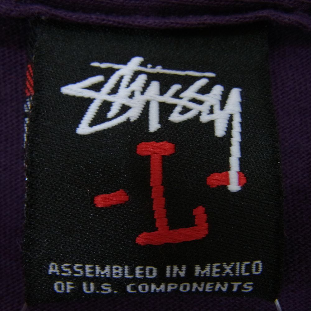 STUSSY ステューシー × JAM HOME MADE ジャムホームメイド バックプリント ロゴ サーフ 半袖 Tシャツ パープル系 L【中古】