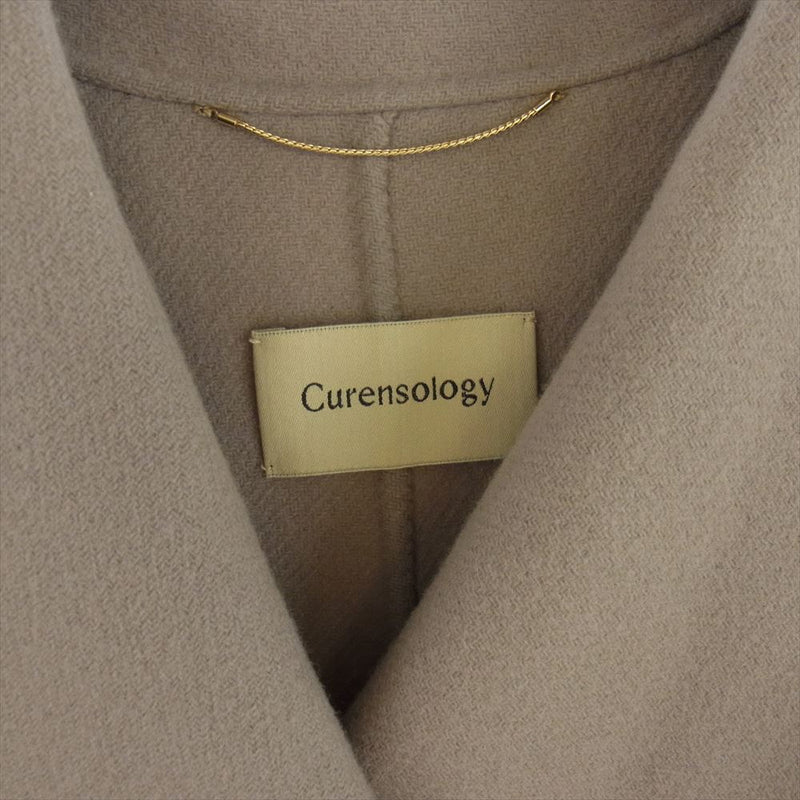 カレンソロジー CL107133ER ストラップ付 ボタンレス ウール コート