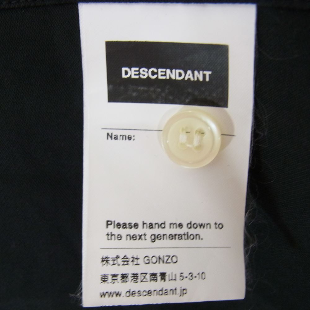 DESCENDANT ディセンダント CACHALOT刺繍 オープンカラー 半袖 レーヨン ポリエステル シャツ 2【中古】