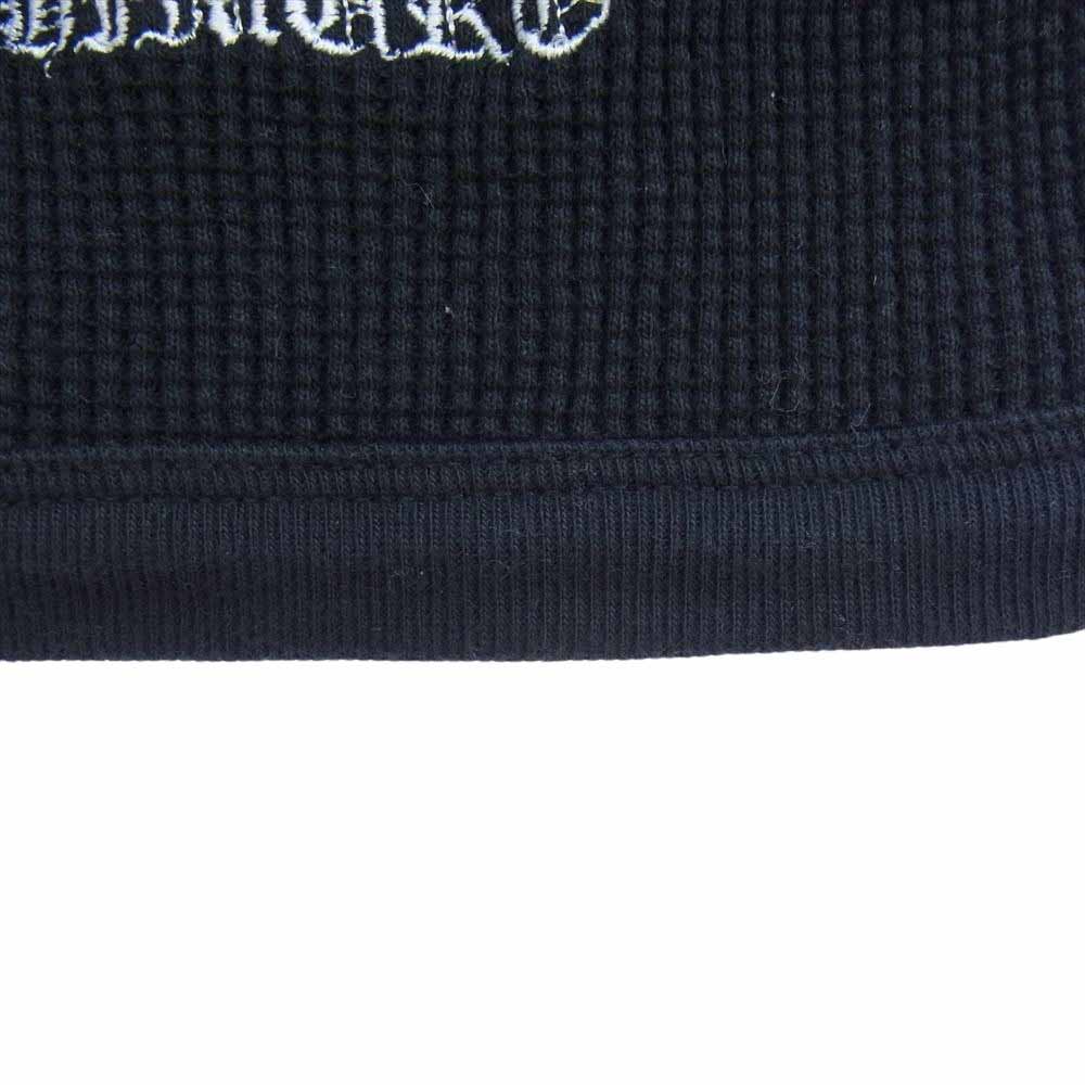 CHROME HEARTS クロムハーツ(原本無) × KYOSUKE HIMURO 氷室京介 CHプラス 刺繍 サーマル ニット キャップ ビーニー ブラック系【中古】