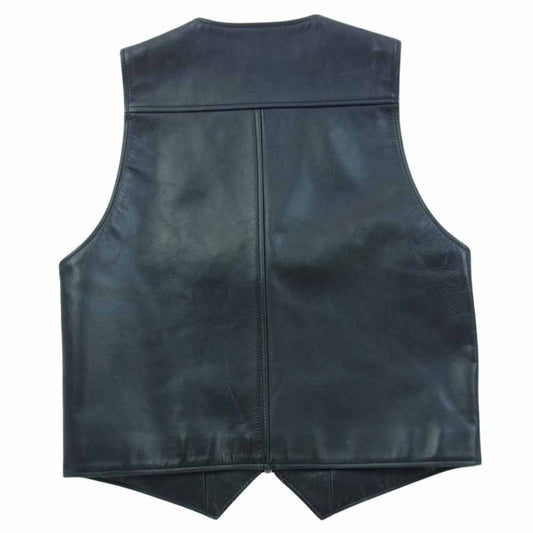 KADOYA カドヤ K'S LEATHER 牛革 レザー ベスト ブラック系 L【中古】