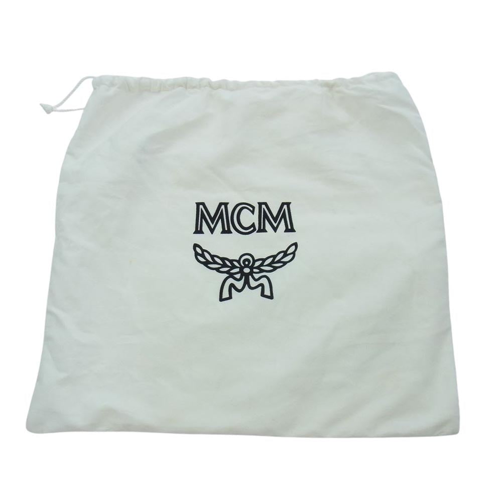MCM エム・シー・エム MYZ 6SVH10 スタッズ型 モノグラム クラッチバッグ セカンドバッグ ブラック系【中古】