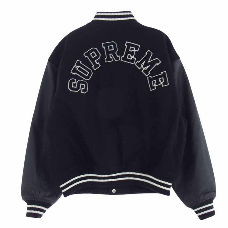 Supreme シュプリーム 23AW Tiger Varsity Jacket タイガー バーシティー ウール メルトン スタジャン  スタジアムジャケット ブラック系 M【美品】【中古】