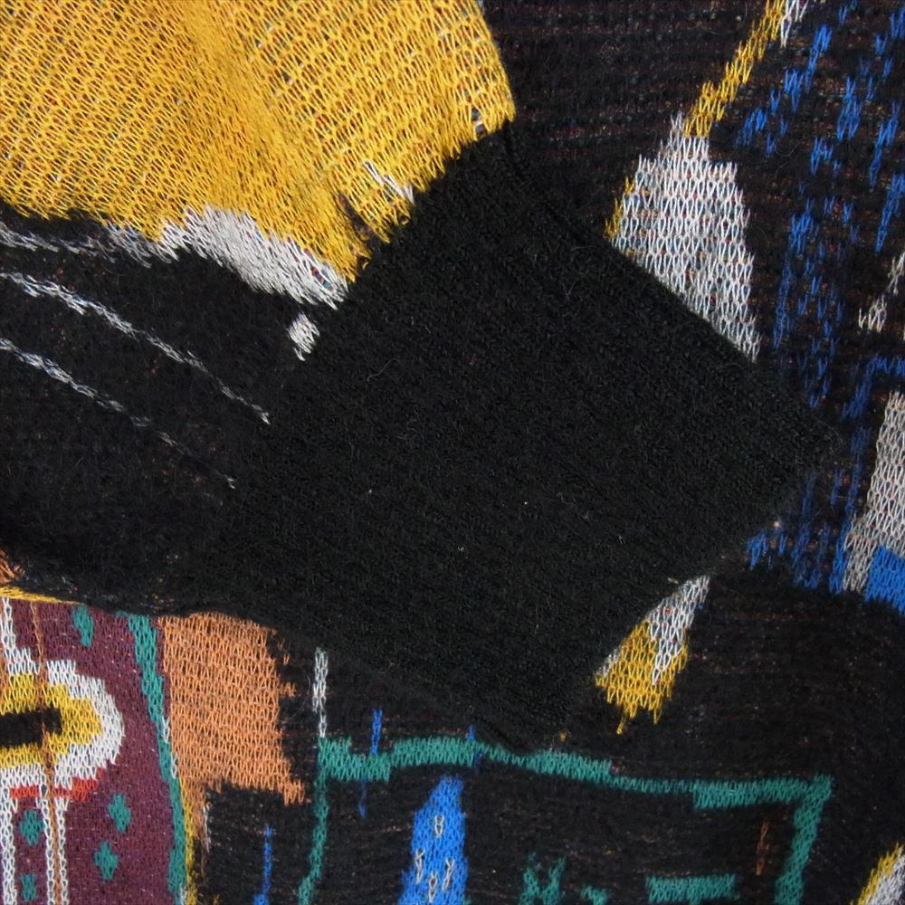 WACKO MARIA ワコマリア BASQUIAT-WM-KN02 JEAN-MICHEL BASQUIAT CREW NECK SWEATER ジャン ミシェル バスキア クルーネック モヘア ニット ブラック系 M【極上美品】【中古】