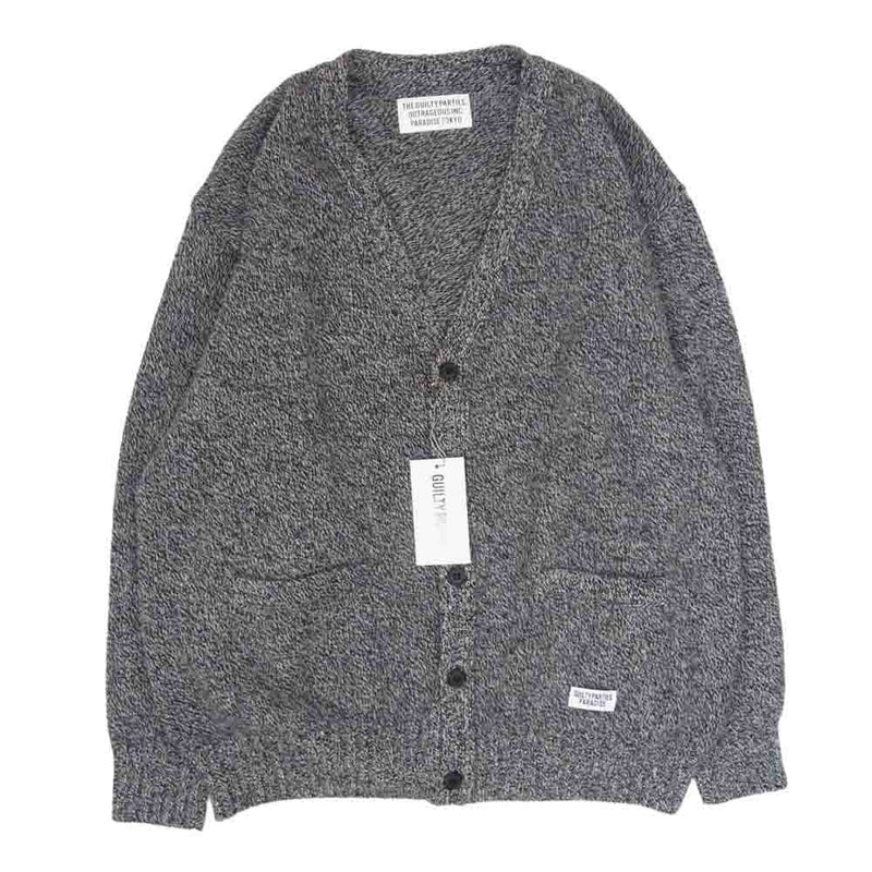 WACKO MARIA ワコマリア 23AW 23FW-WMK-KN03 CLASSIC CARDIGAN TYPE 1 クラシック カーディガン  グレー系 L【極上美品】【中古】