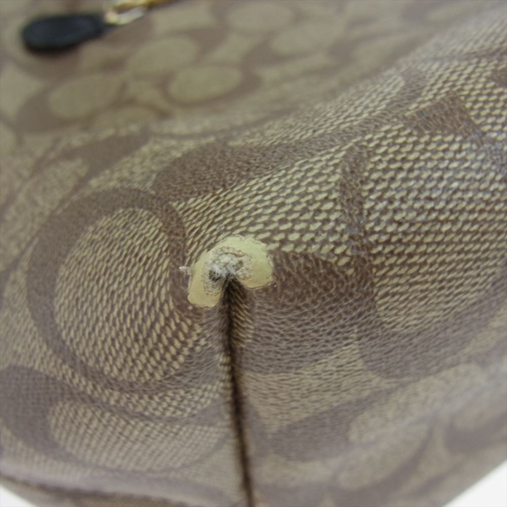 COACH コーチ F79609 シグネチャー トートバッグ ライトブラウン系【中古】