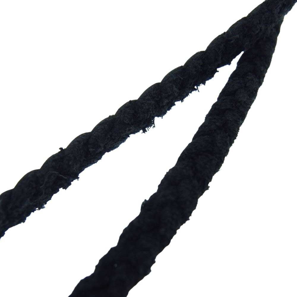 CHROME HEARTS クロムハーツ(原本無) スモール CHクロス ペンダントトップ クリンプト レザーブレード ネックレス シルバー系【中古】