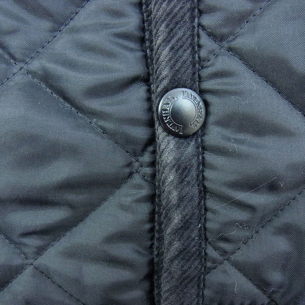 ラベンハム フード キルティング ジャケット ブラック系 38【中古】