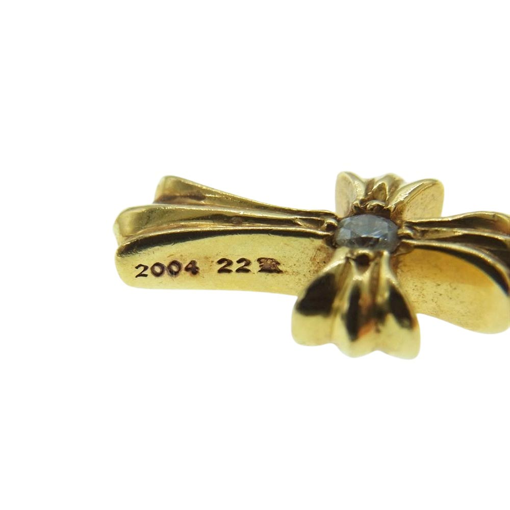 CHROME HEARTS クロムハーツ(原本無) 22K CRS BBYFAT DMND ベイビーファット 両面1ダイヤ チャーム ネックレス ペンダント トップ ゴールド系【中古】