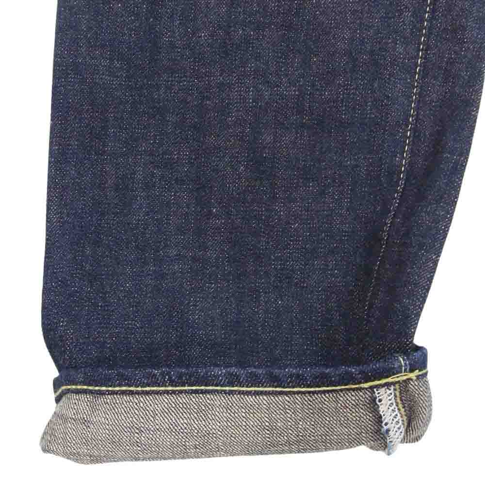 鬼デニム ONI622-14KBE 14oz. Indigo x Beige Relax Tapered 青鬼 リラックス テーパード ボタンフライ インディゴブルー系 34【中古】
